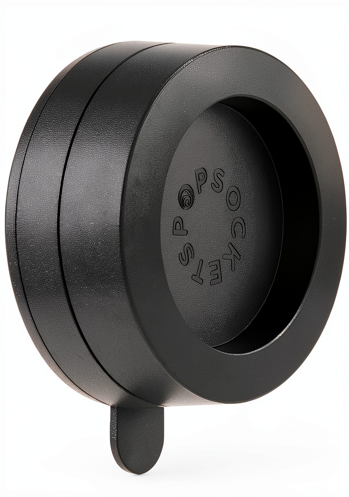 Installing PopMount MagSafe Suction Mount Phone Grip Accessory on a wooden desk