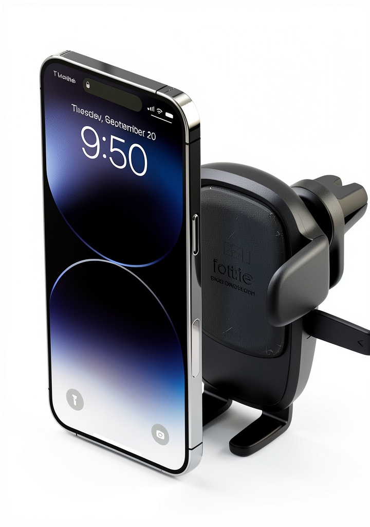 Easy One Touch 6 car phone holder mounted on a car vent