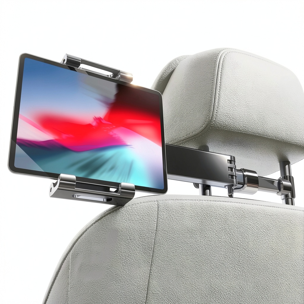 Installing Bracketron TekGrip XL Tablet Headrest Mount 360 Rotation on a car headrest