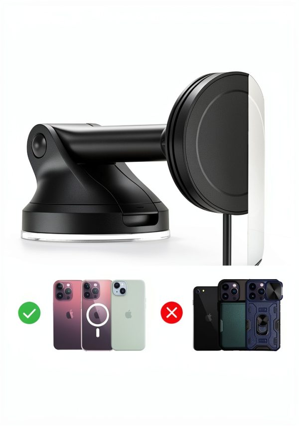 Velox Qi2 Mini Car Phone Mount Wireless Charging Magnetic-2