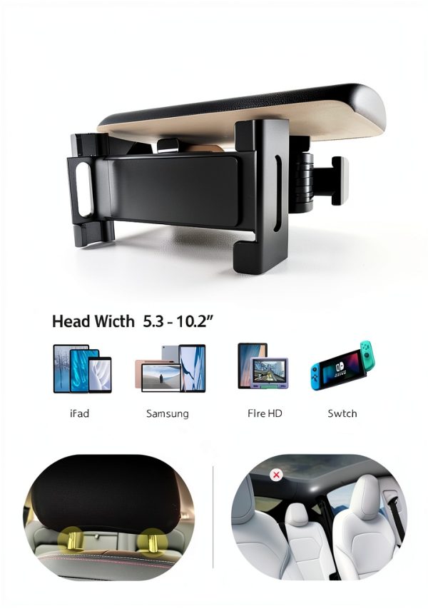 Bracketron TekGrip XL Tablet Headrest Mount 360 Rotation-4