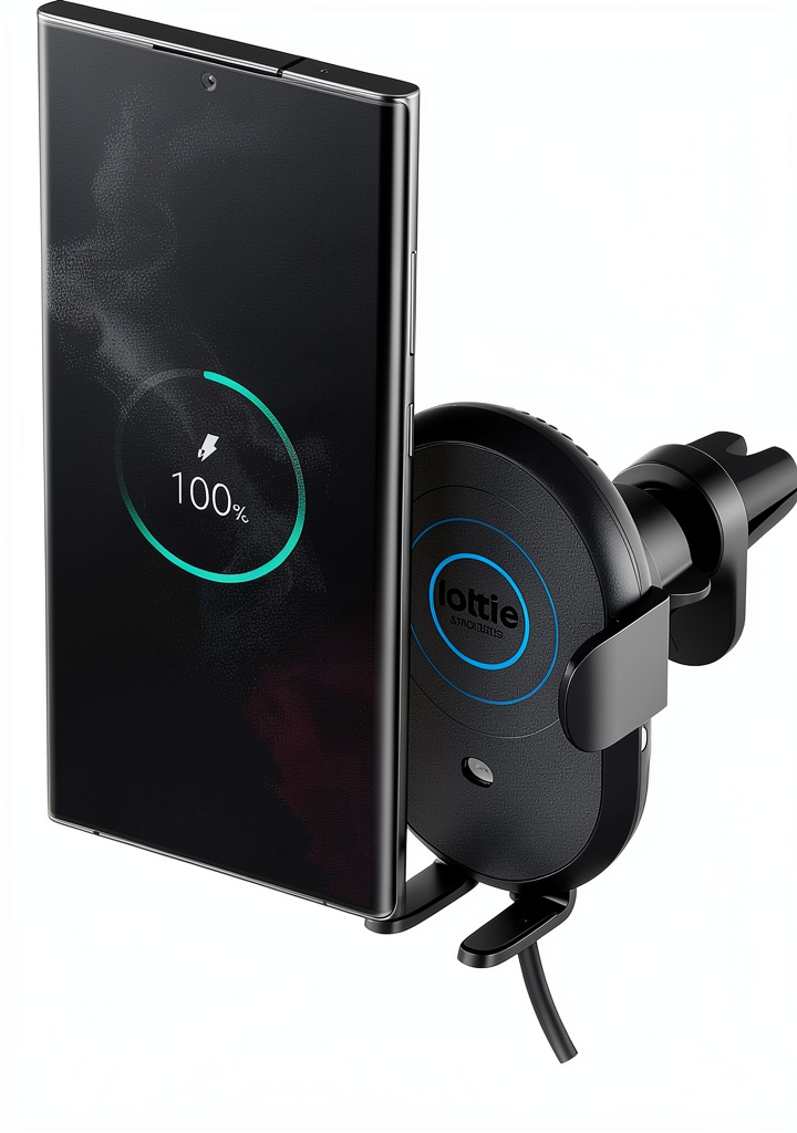 'iOttie Auto Sense 2 mounted on a car air vent with phone charging'