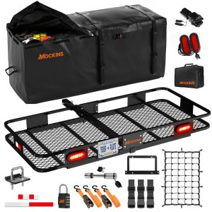 Mockins Cargo Carrier Hitch Mount Basket Heavy Duty 500lbs-0