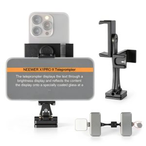 Neewer Dual Phone Tripod Mount Adapter Metal 360 Rotatable-0