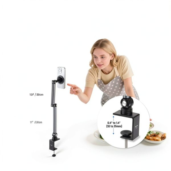 Neewer Basics Magnetic Phone Stand Desk Mount Adjustable-3