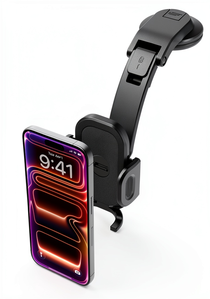 TripGrip Low-Profile Dashboard Phone Mount installed on a car dashboard