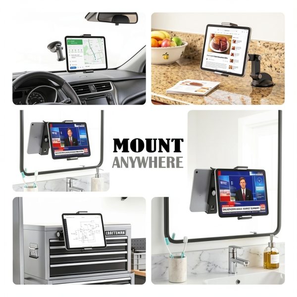 Car Tablet Holder Universal Compatibility Adjustable Angles-6