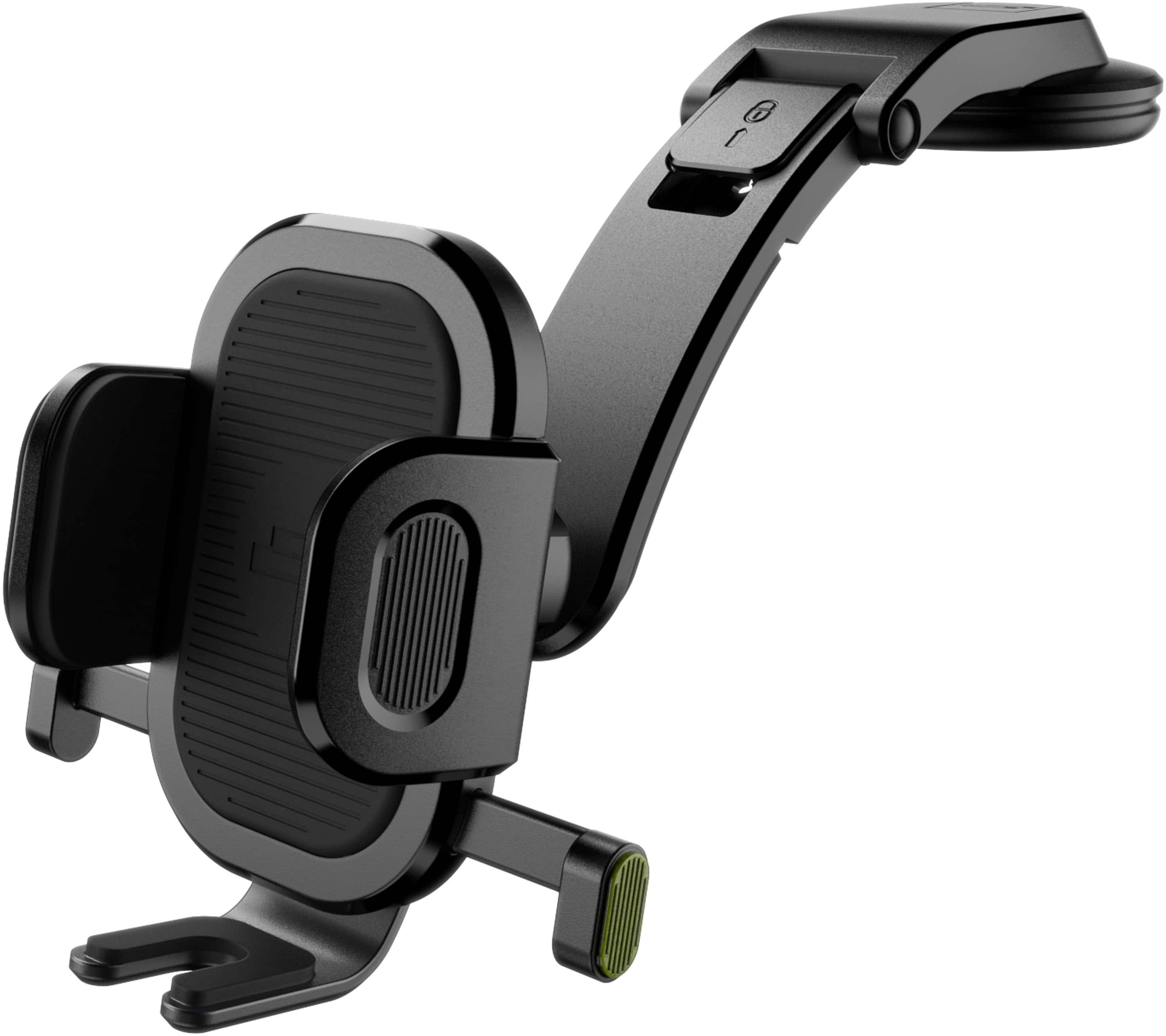 Bracketron OneClick phone mount attached to a car dashboard