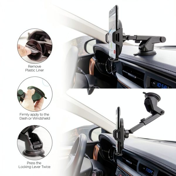 HyperGear 3-in-1 Phone Mount Universal Car Holder Kit-3