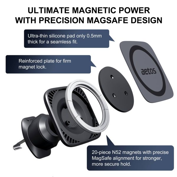 aetos MagSafe Magnetic Air Vent Mount Strong Secure Car-2