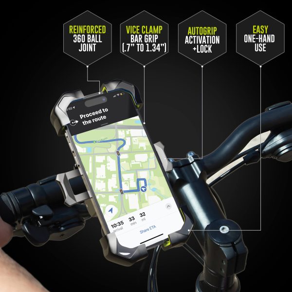 Bracketron X-Lock Handle Bar Mount Shockproof Grip Phone-8