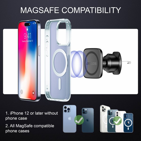 aetos MagSafe Magnetic Air Vent Mount Strong Secure Car-7