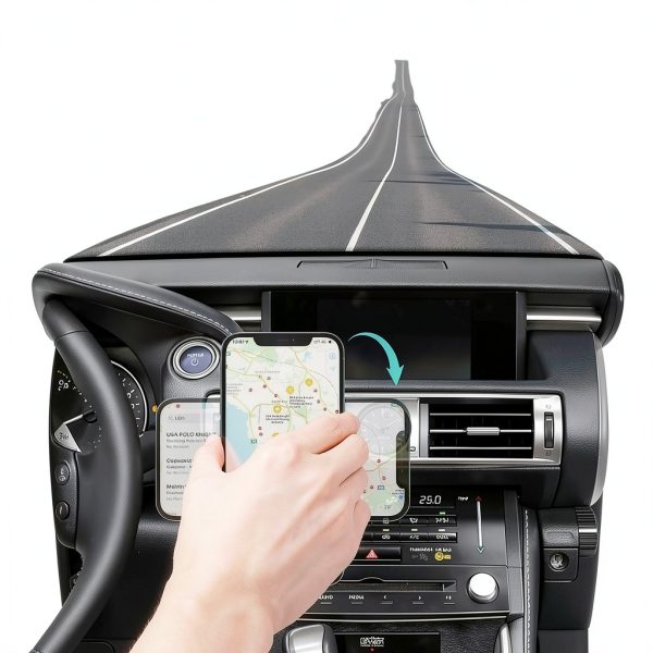 Entronix Magnetic Car Phone Holder with MagSafe Wireless Charging-2