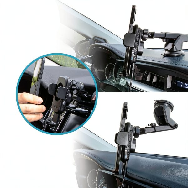 Wireless Car Charger Pavo Smart Grip Mount 15W-9
