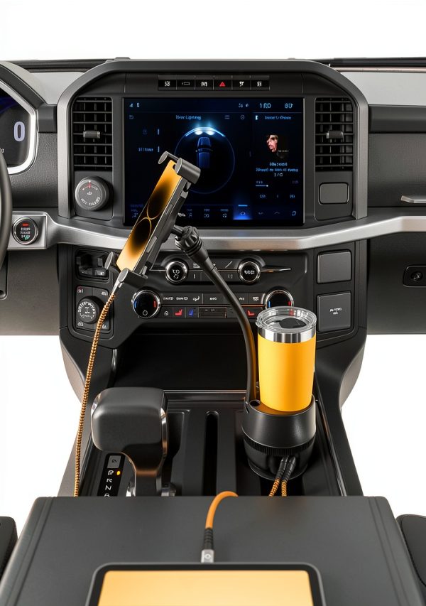 RoadTech Power Cup XL Bottle & Phone Mount with 4‑Port Charger-6