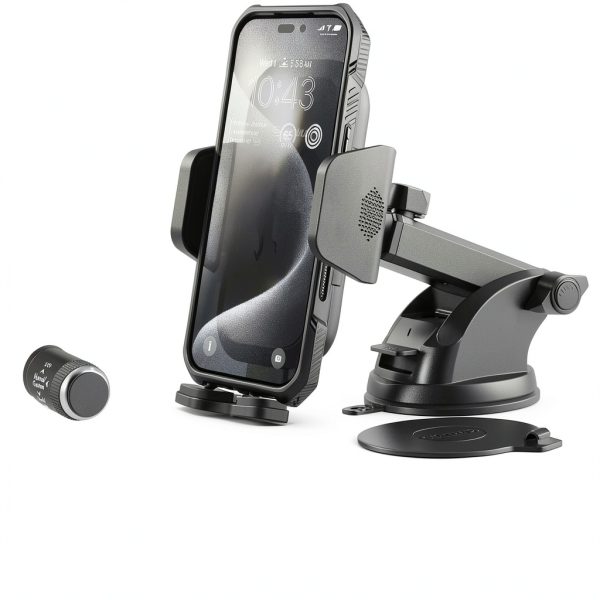 FlexMount 3-in-1 Car Phone Holder Universal Dashboard Windshield Mount-0