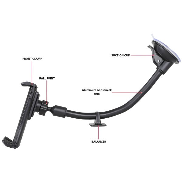 FlexMount Car Phone & Tablet Holder 360° Rotating Gooseneck Arm-4