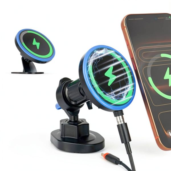 MagSafe Wireless Car Charger for iPhone 12-16 15W Fast Charging Mount-0