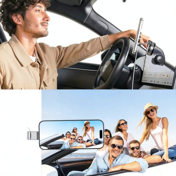 MagSafe 15W Wireless Car Phone Holder – Foldable Magnetic Mount 360°-4