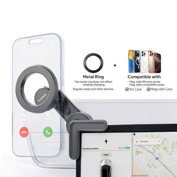 Esoulk Magnetic Car Screen Phone Holder for Tesla Grip Adjustable-2