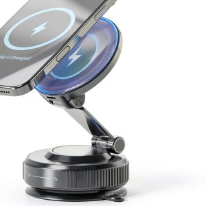 MagSafe 15W Wireless Car Phone Holder – Foldable Magnetic Mount 360°-0
