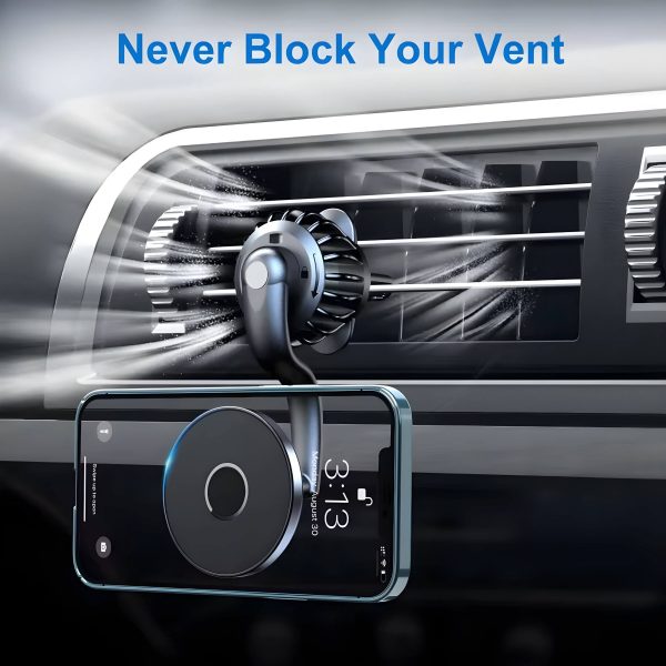 MagSafe Car Vent Phone Mount by BrandX Ultra Secure Twist‑Lock Design-3