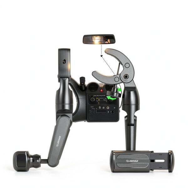 Esoulk Car Mirror Phone Holder Adjustable 360° Universal Fit-2