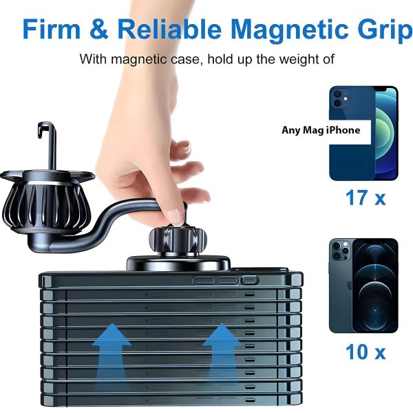 MagSafe Car Vent Phone Mount by BrandX Ultra Secure Twist‑Lock Design-4