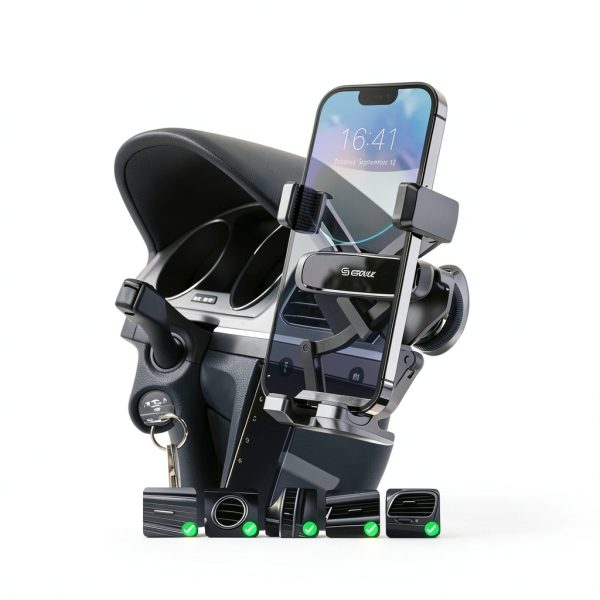 Gravity Slide Car Phone Mount AutoGrip Universal Vent Holder-6