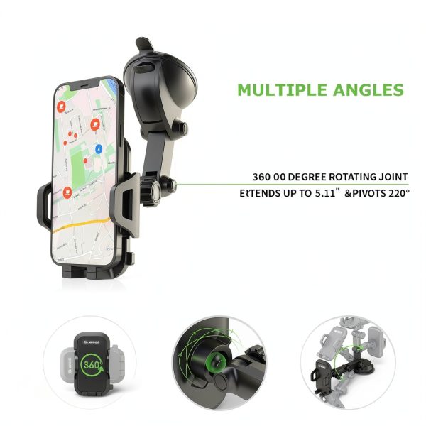 Car Phone Mount AutoGrip Universal Dashboard Suction Cup for iPhone-2