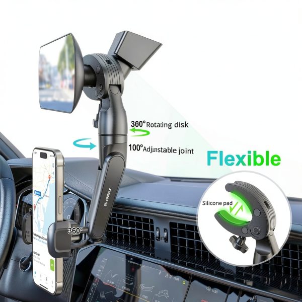 Esoulk Car Mirror Phone Holder Adjustable 360° Universal Fit-4