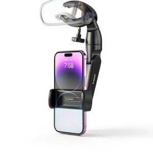 Esoulk Car Mirror Phone Holder Adjustable 360° Universal Fit-0
