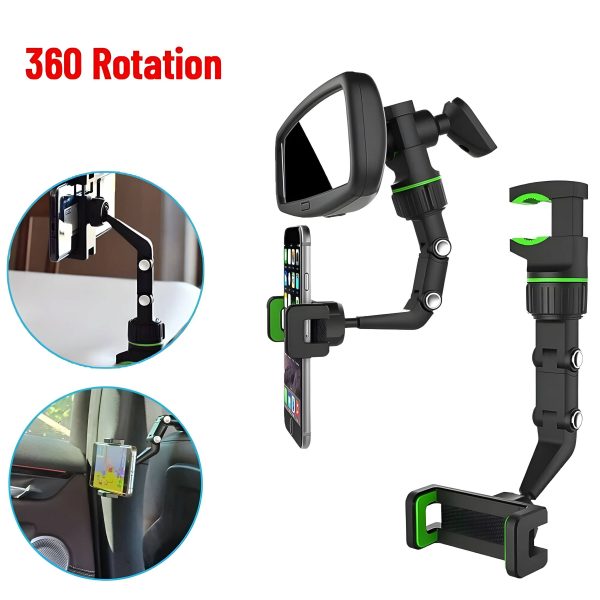 ClipMount Universal Rearview Mirror Phone Holder Adjustable 360° Clip-3