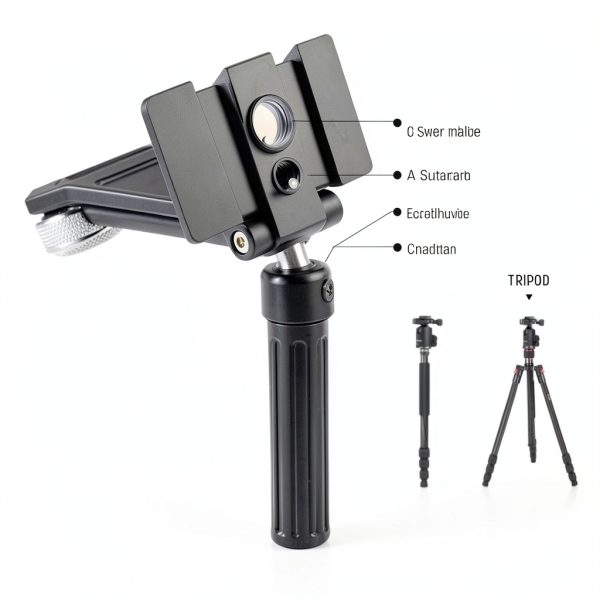 Neewer Metal Phone Mount Cold Shoe Tripod for Smartphones Black-3
