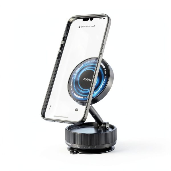 AirTight Vacuum Phone Mount by Mybat Black 15W Fast Charging-0