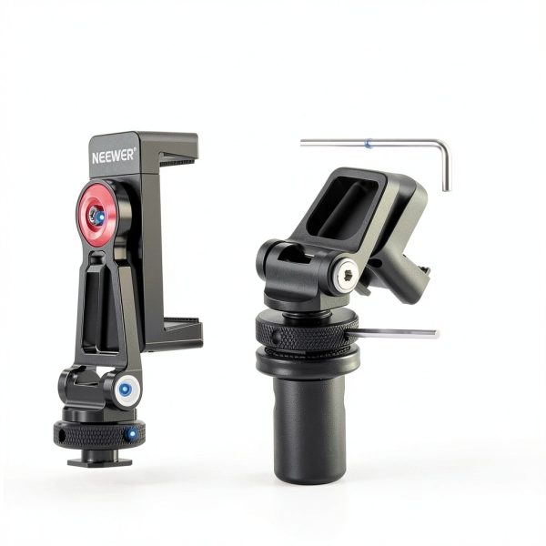 Neewer Universal Metal Phone Mount with Cold Shoe Adjustable Joint-7