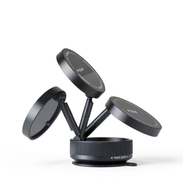 AirTight Vacuum Phone Mount by Mybat Black 15W Fast Charging-3