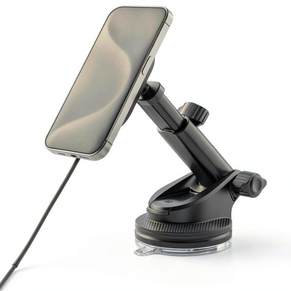 Magnetic Car Mount Entronix Wireless Charging AC Vent or Suction Cup-6
