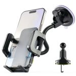 Bracketron - TripGrip Window & Vent Mount for Most Cell Phones - Black-0