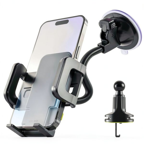 Bracketron - TripGrip Window & Vent Mount for Most Cell Phones - Black-0