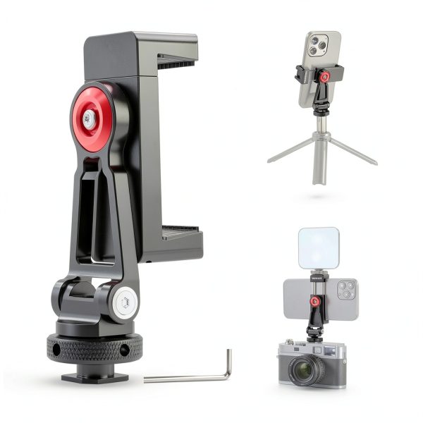 Neewer Universal Metal Phone Mount with Cold Shoe Adjustable Joint-0