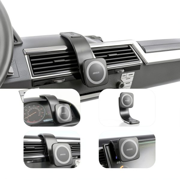 MagSafe Car Mount by Perilogics with 3M Base and 360 Rotation Black-1