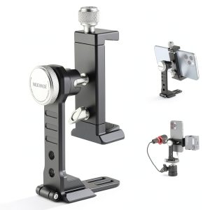 Neewer Metal Phone Mount Cold Shoe Tripod for Smartphones Black-0
