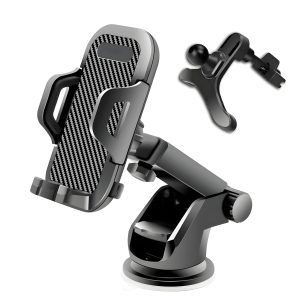 Kitcheniva 360 Universal Cell Phone Mount Car Stand Windshield Black-0