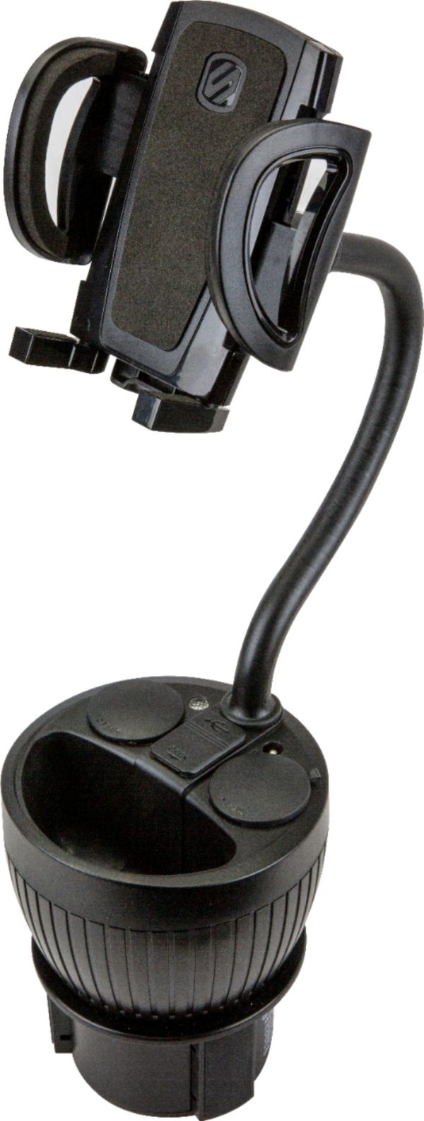 Scosche PowerHub Cup Holder Mount Dual USB and Dual 12V Charger Black-0